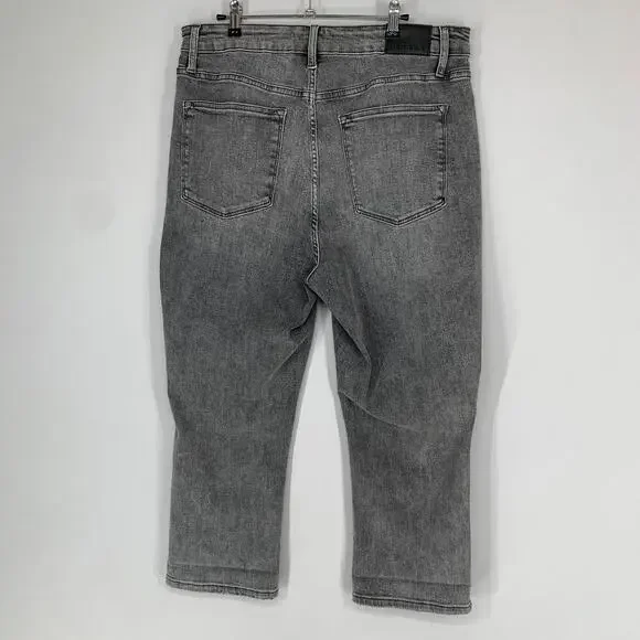 Judy Blue Women Full Size Button Fly High Waist Cuffed Capris 24 Gray Denim 23 - Picture 13 of 15